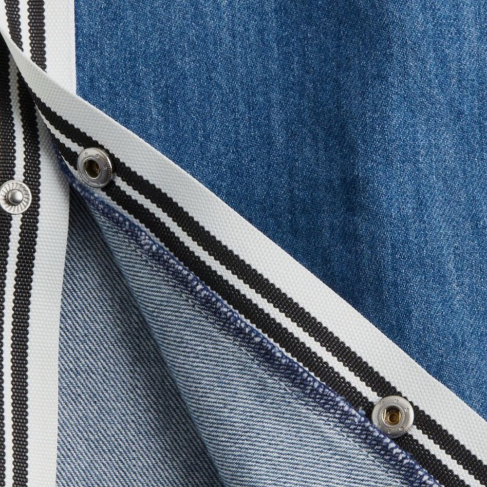 H&M Baggy Straight Leg Side Stripe Snap Jeans – Size 6 - Picture 6 of 7